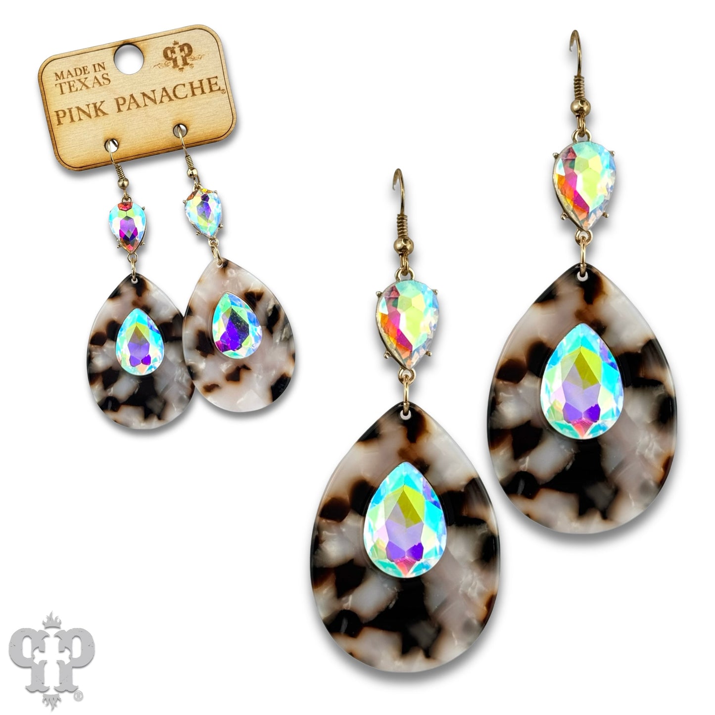 Rhinestone Teardrop Earrings