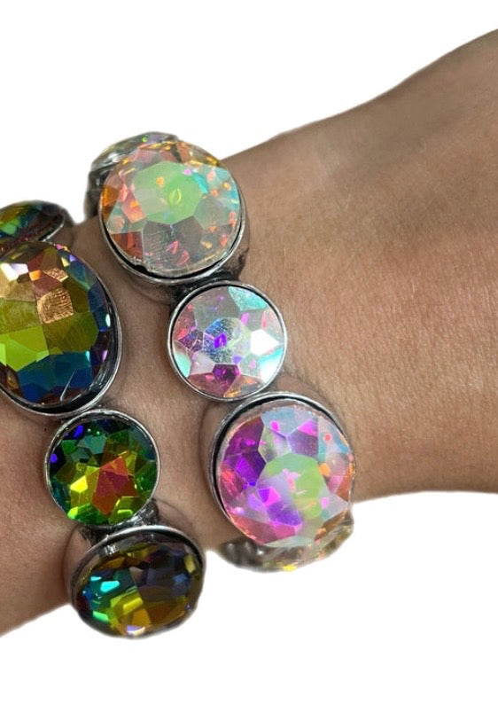 Mix Shape Crystal AB Stretch Bracelet