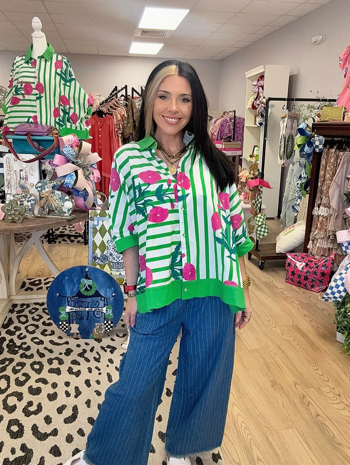 Emerald Bloom Top