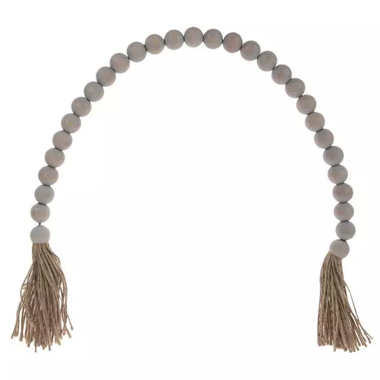 Beaded Tassel Garland - Gray
