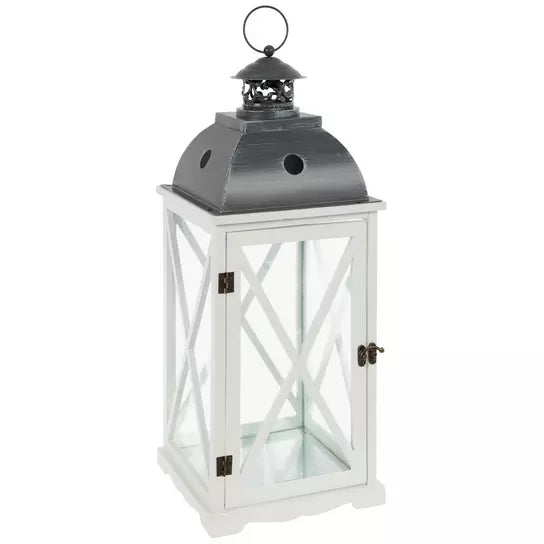 Crossbuck Farmhouse Wood Lantern