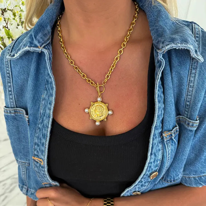 Pearl Coin Necklace
