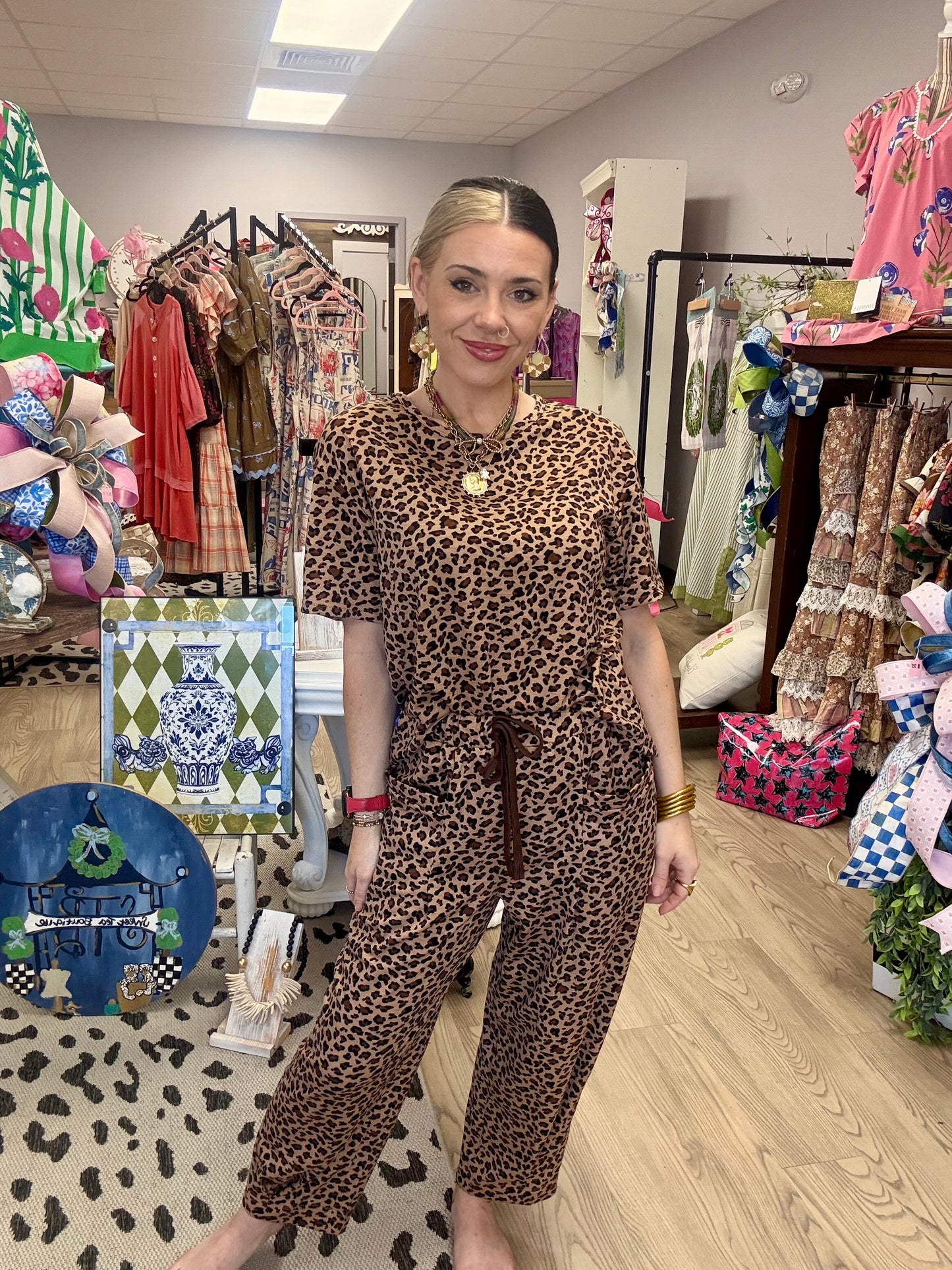 Wildly Chic Leopard Lounge Set