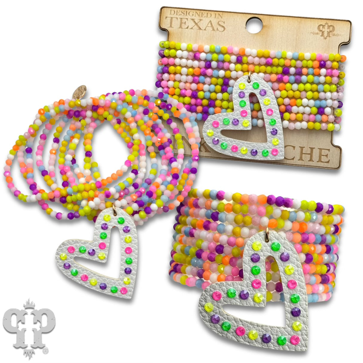 Multi Bead Heart Bracelet