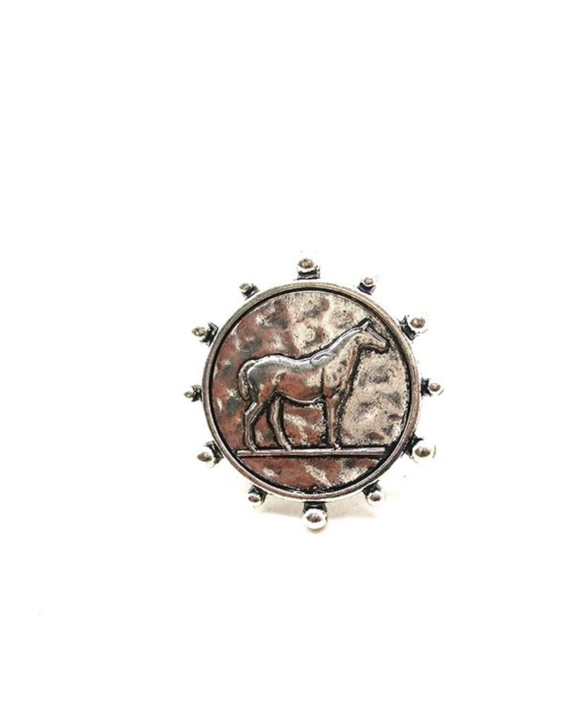 Horse Coin Cuff Ring