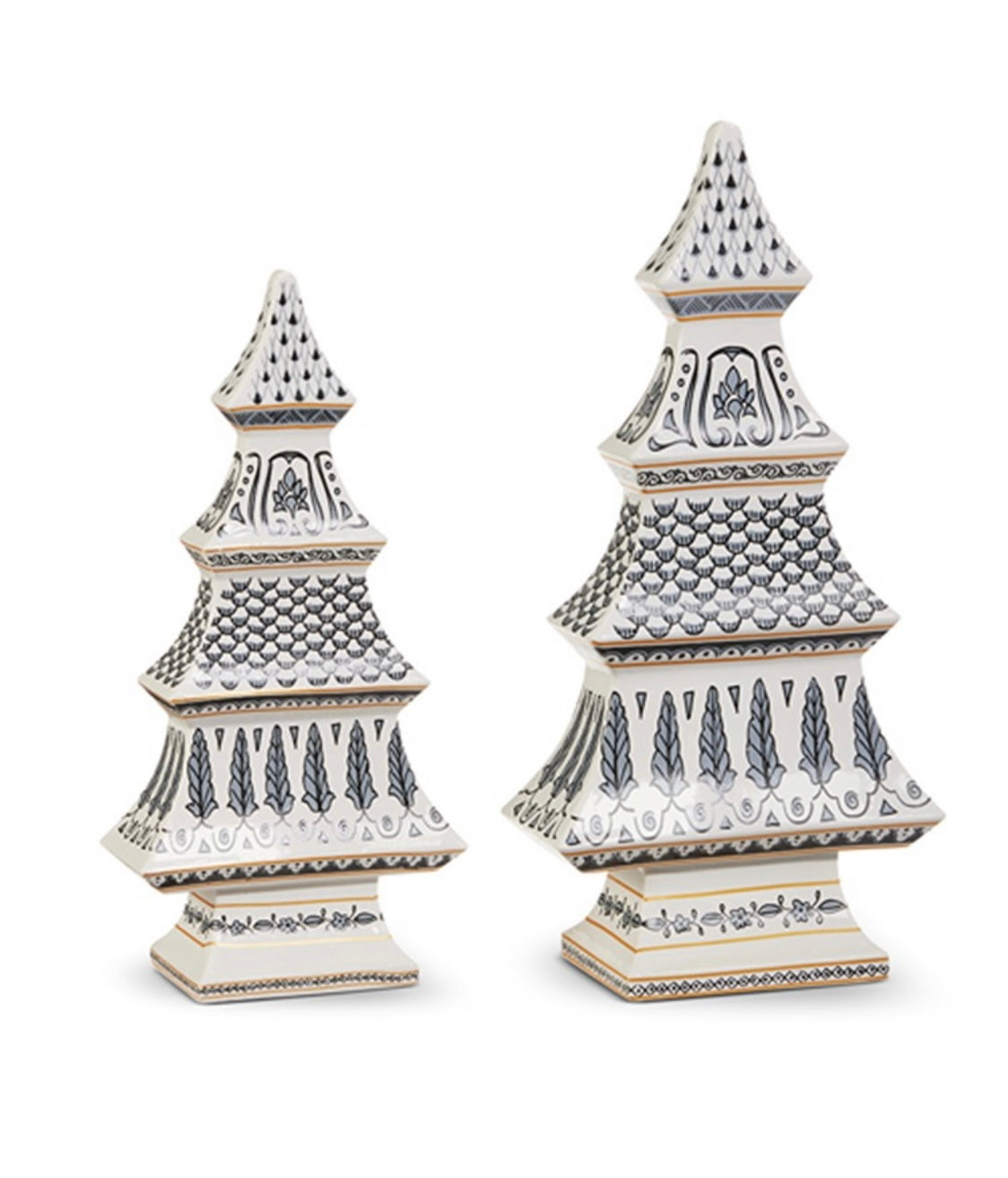 Black, Gold Chinoiserie Trees