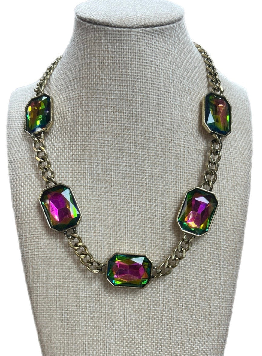 Volcano Crystal Chain Necklace