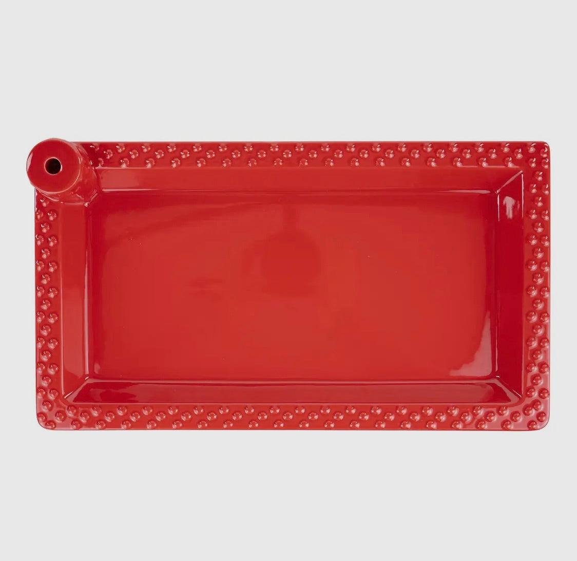 Red Rectangular Platter