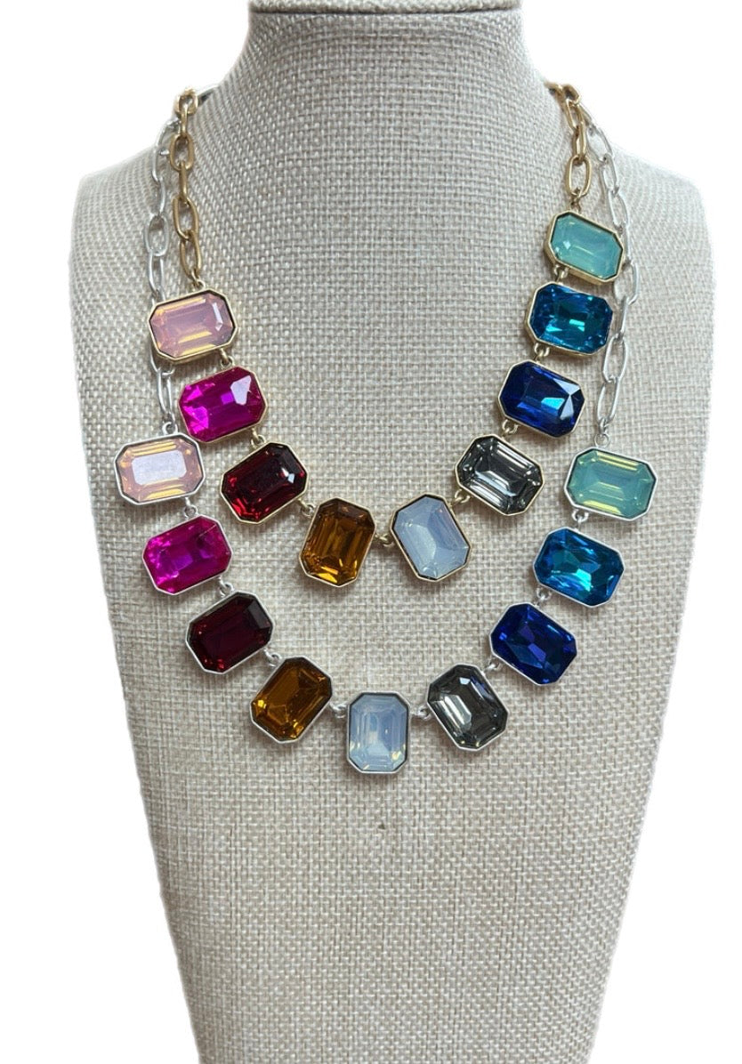 Multi Color Crystal Necklace