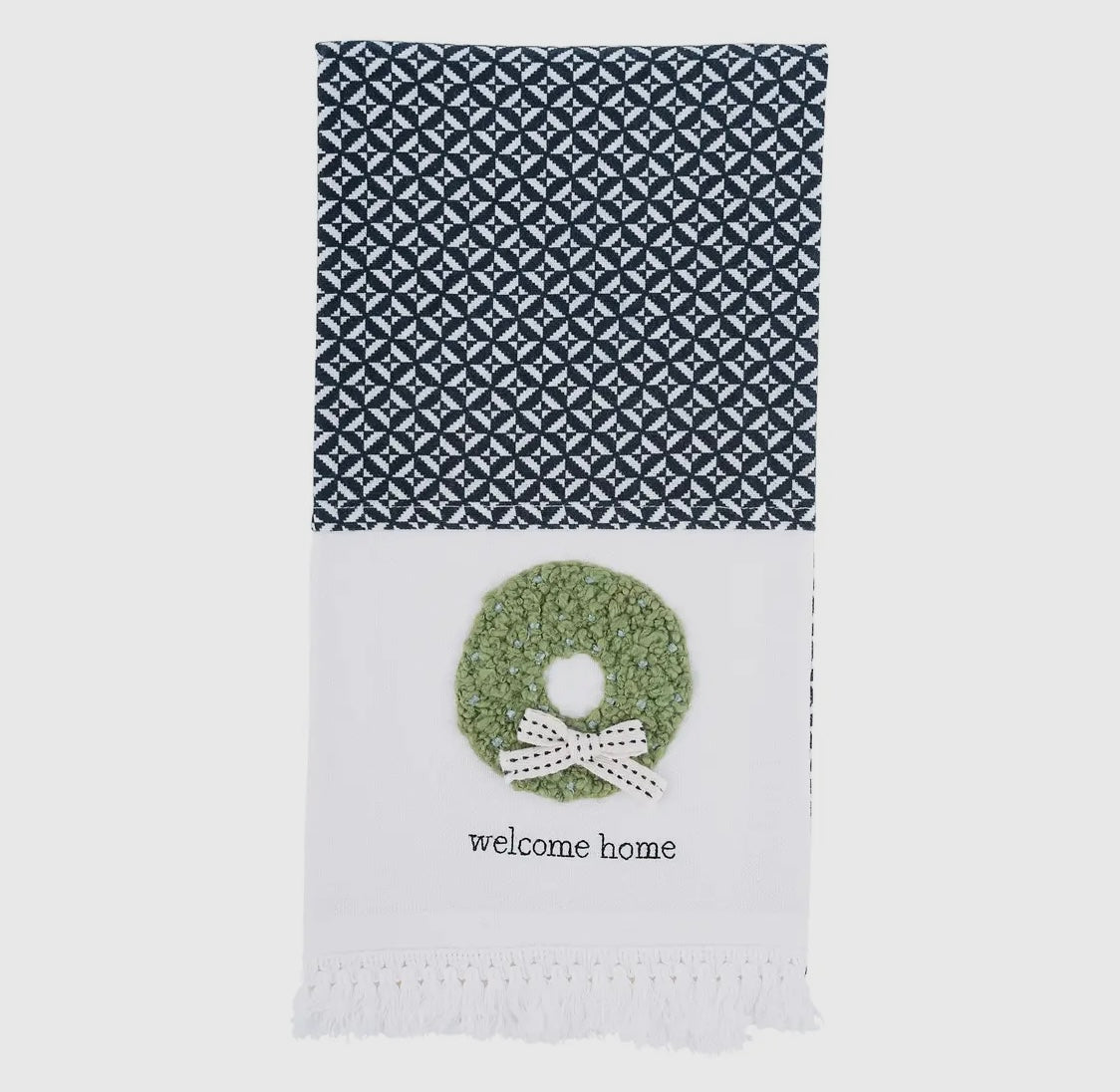 Welcome Home Wreath Tea Towel