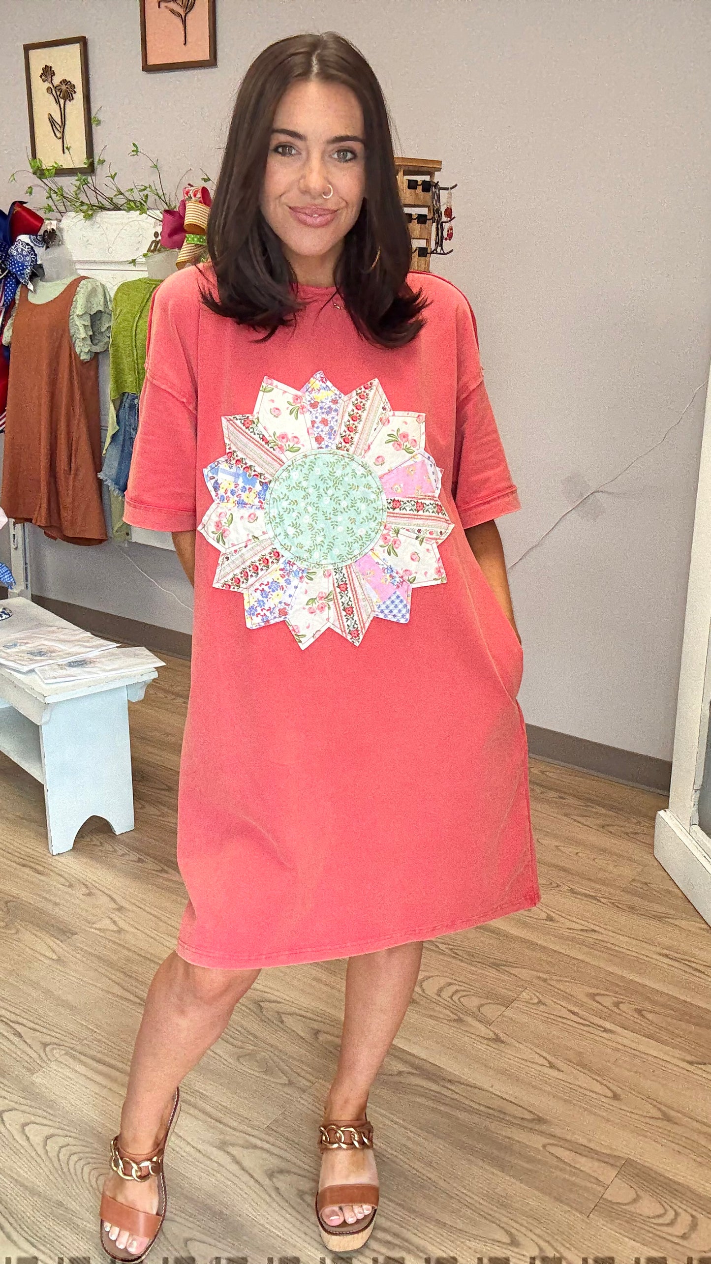 Flower Power Patch Dress