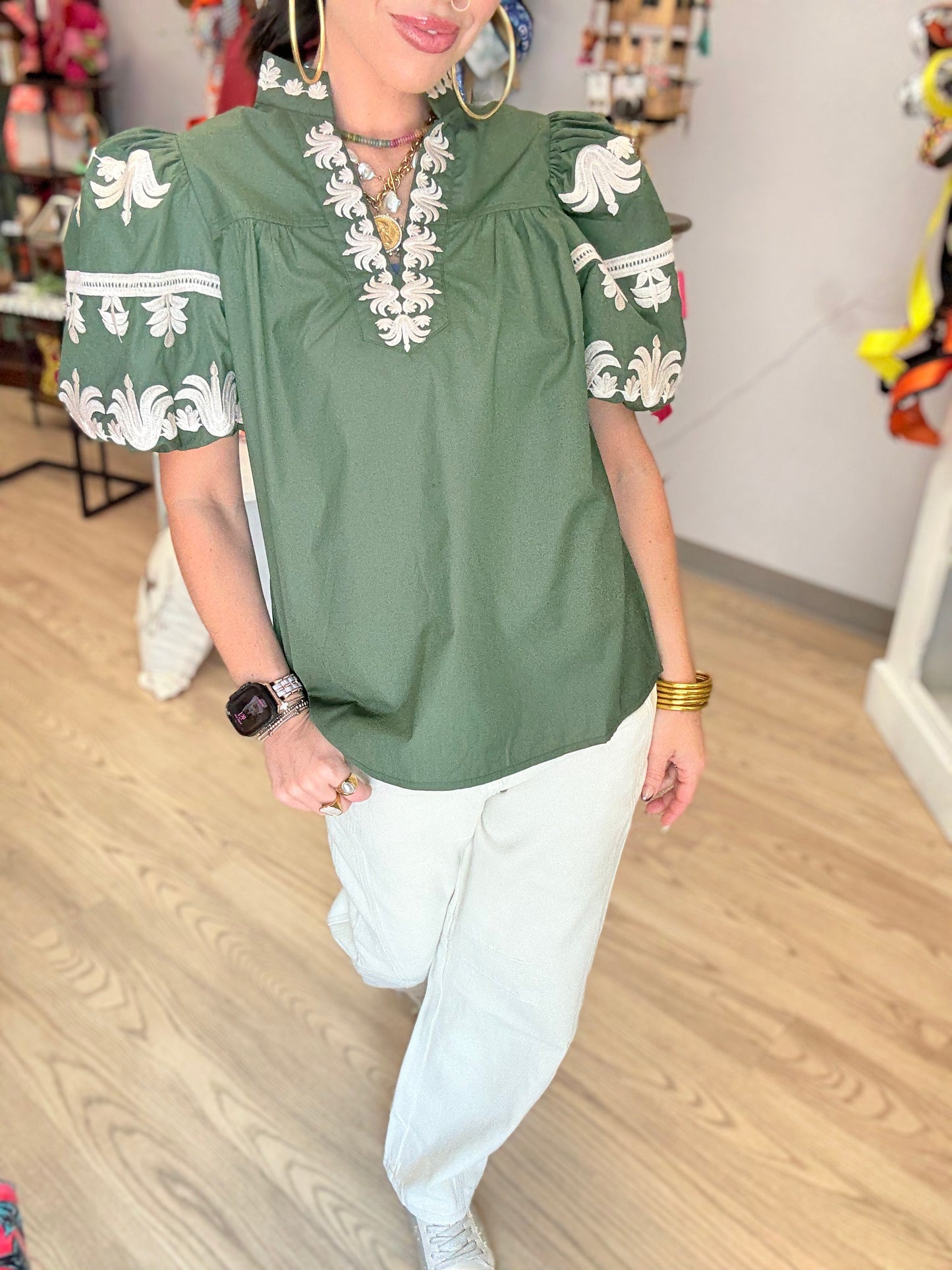 Embroidered Elegance Top