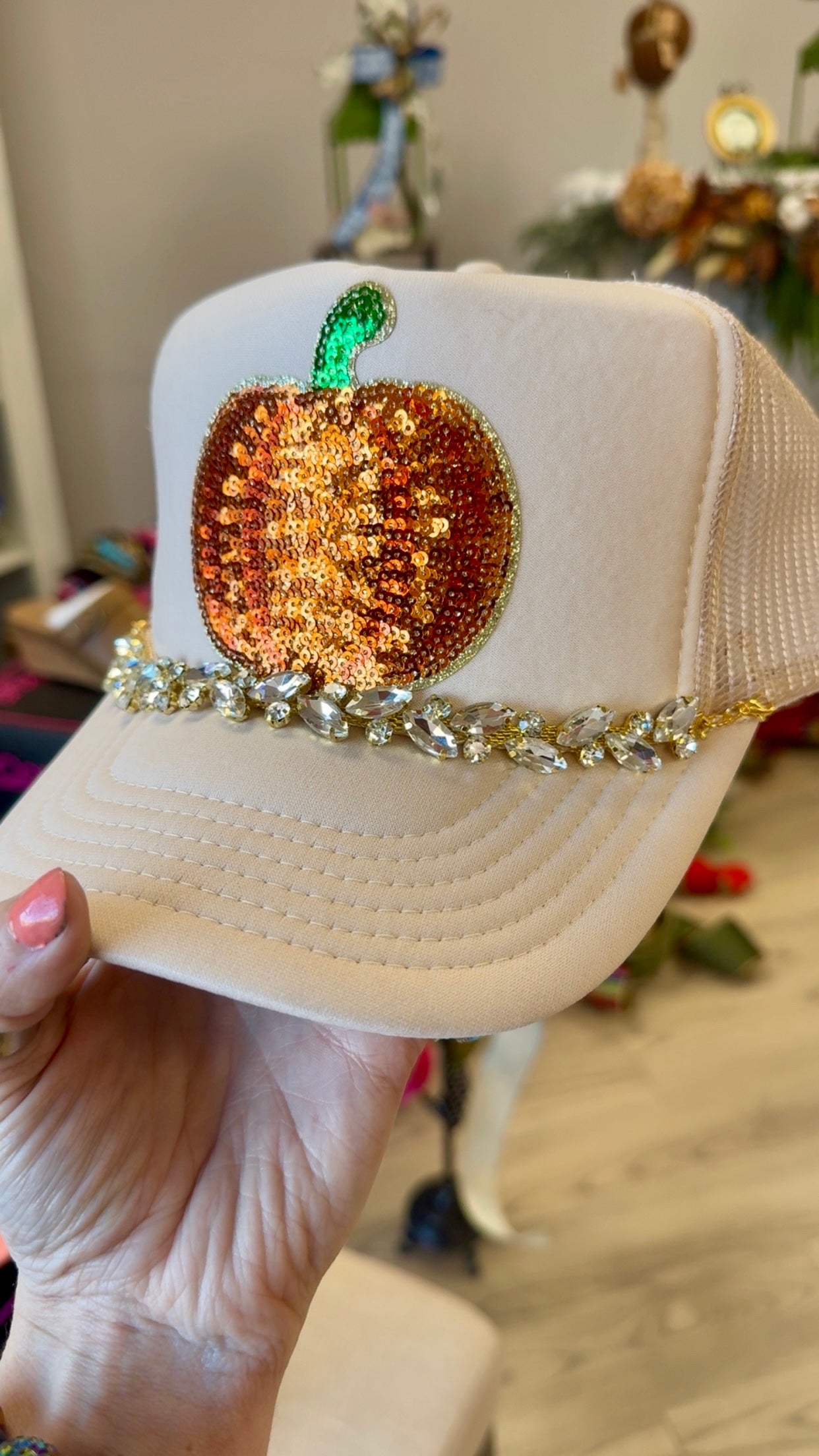 Sparkle Pumpkin Hat