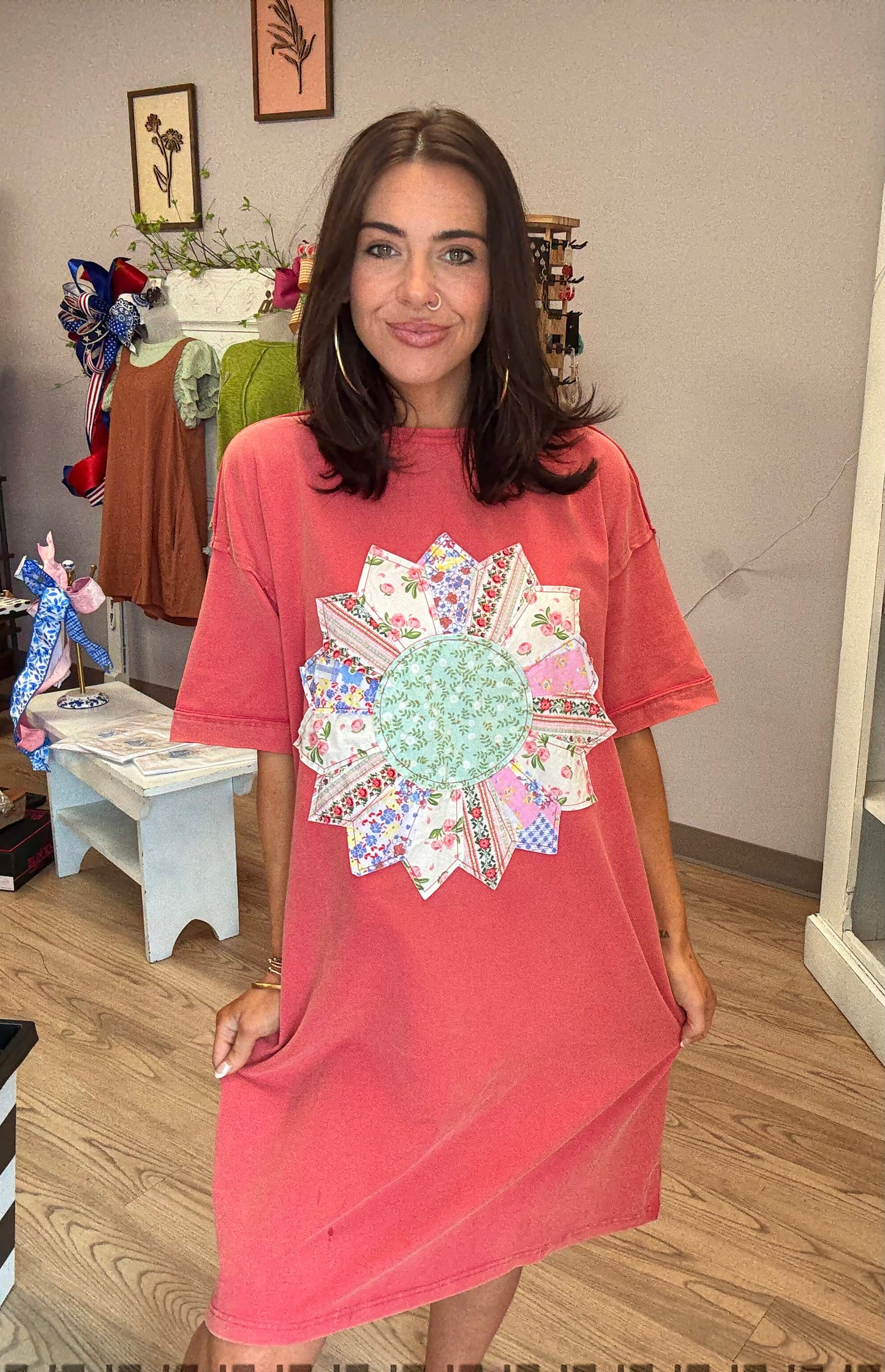 Flower Power Patch Dress