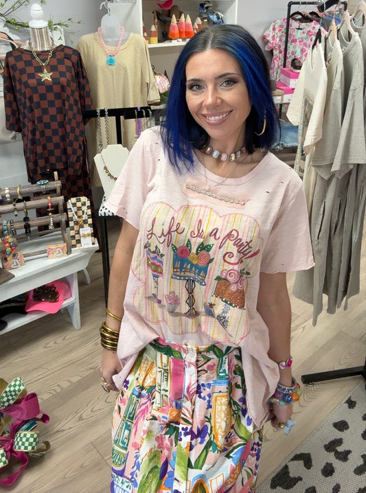 A Rare Bird Life is a Party Tattered Tee