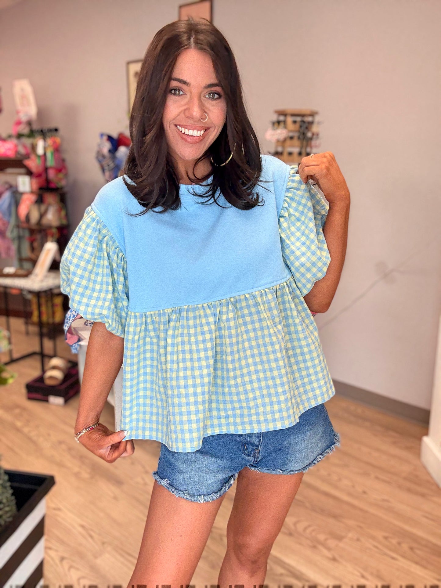 Babydoll Blue Top