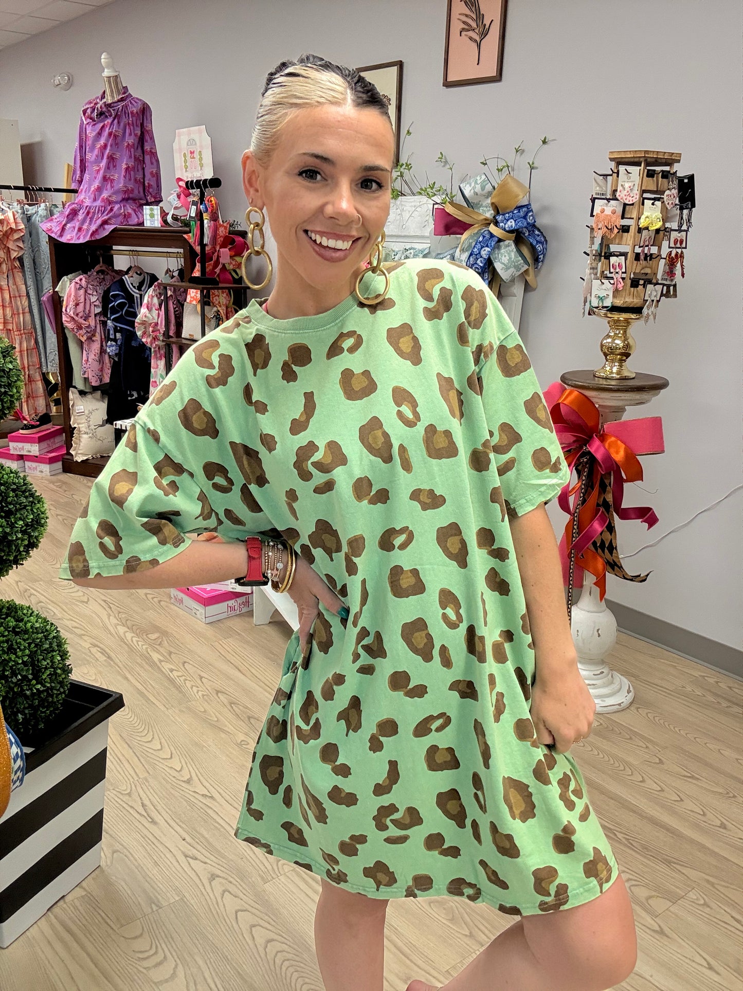 Fabulous & Fun Cheetah Tee Dress