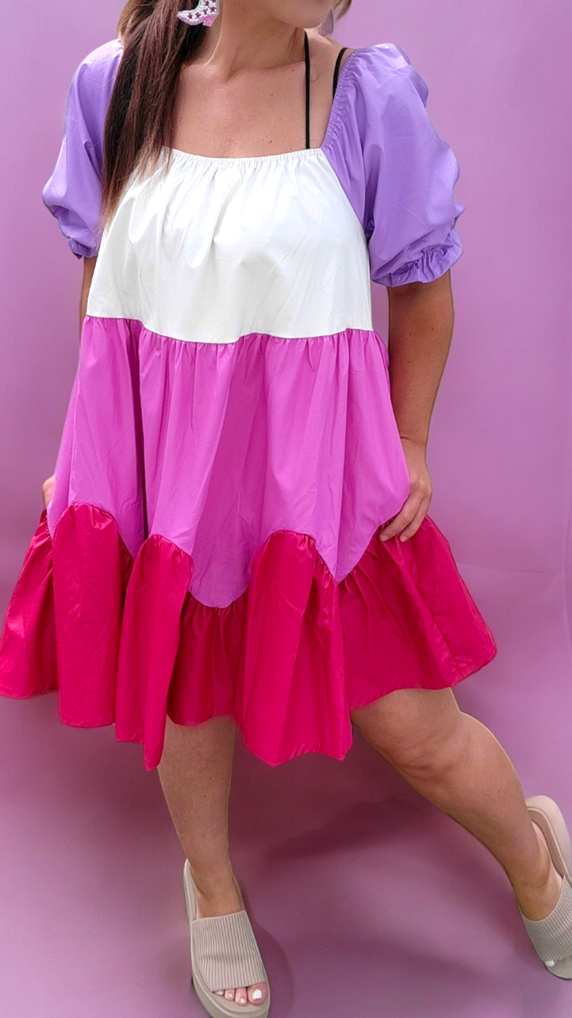 Night on the Town Colorblock Dress