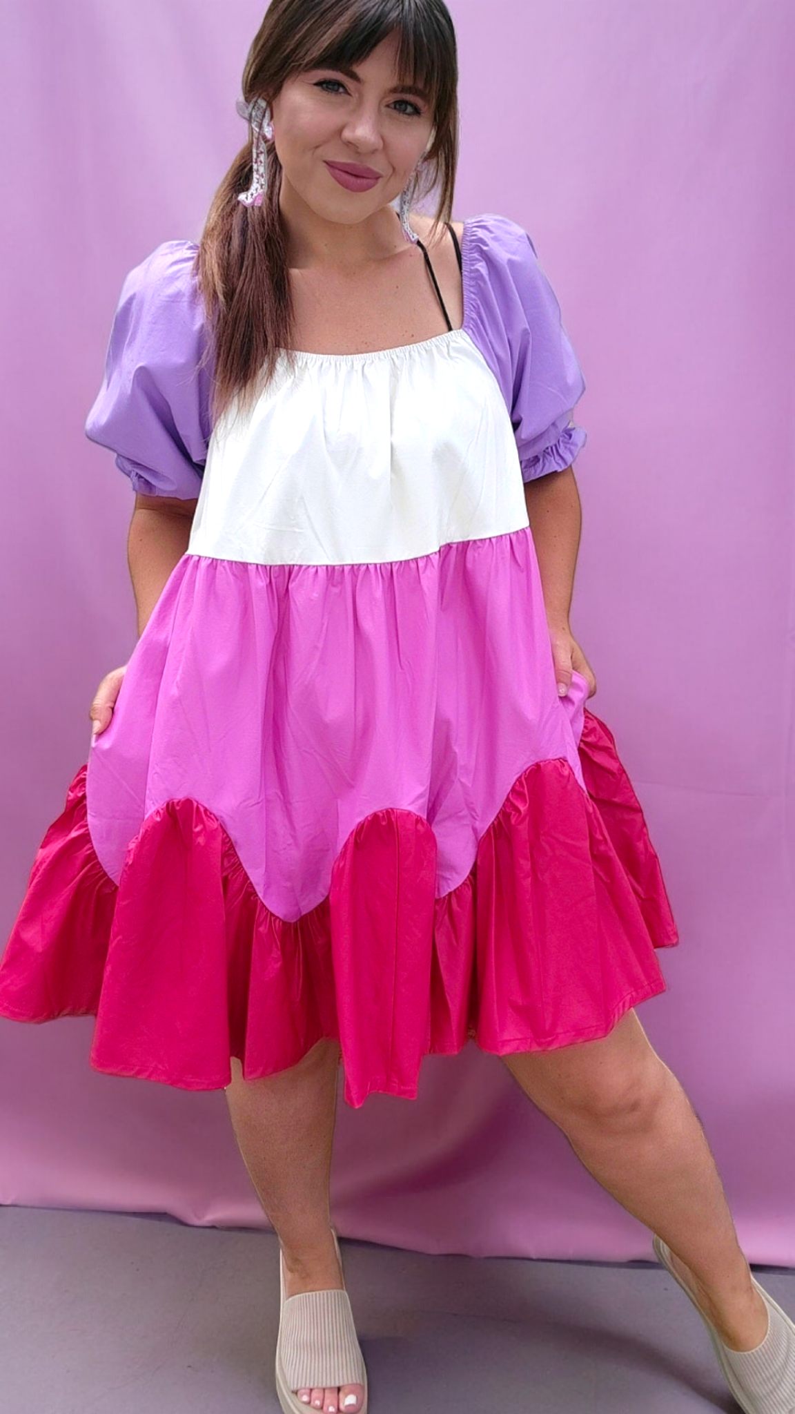 Night on the Town Colorblock Dress