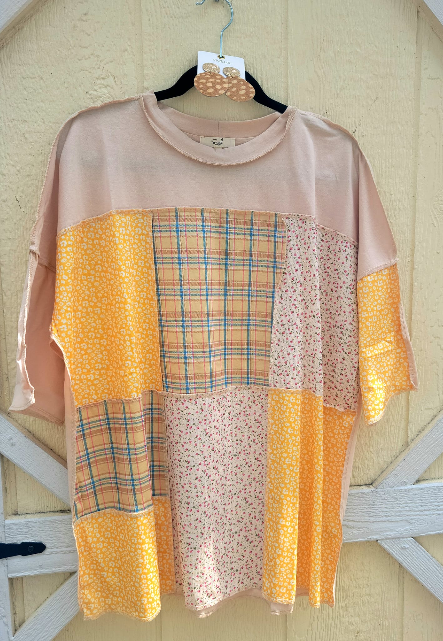 Sunshine Mixed Patchwork Boxy Top