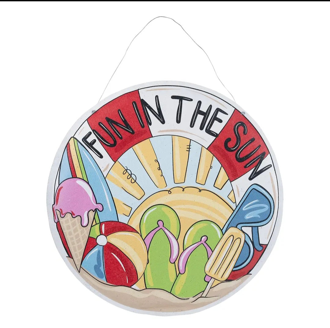 Happy Easter/Fun in the Sun Burlee Door Hanger