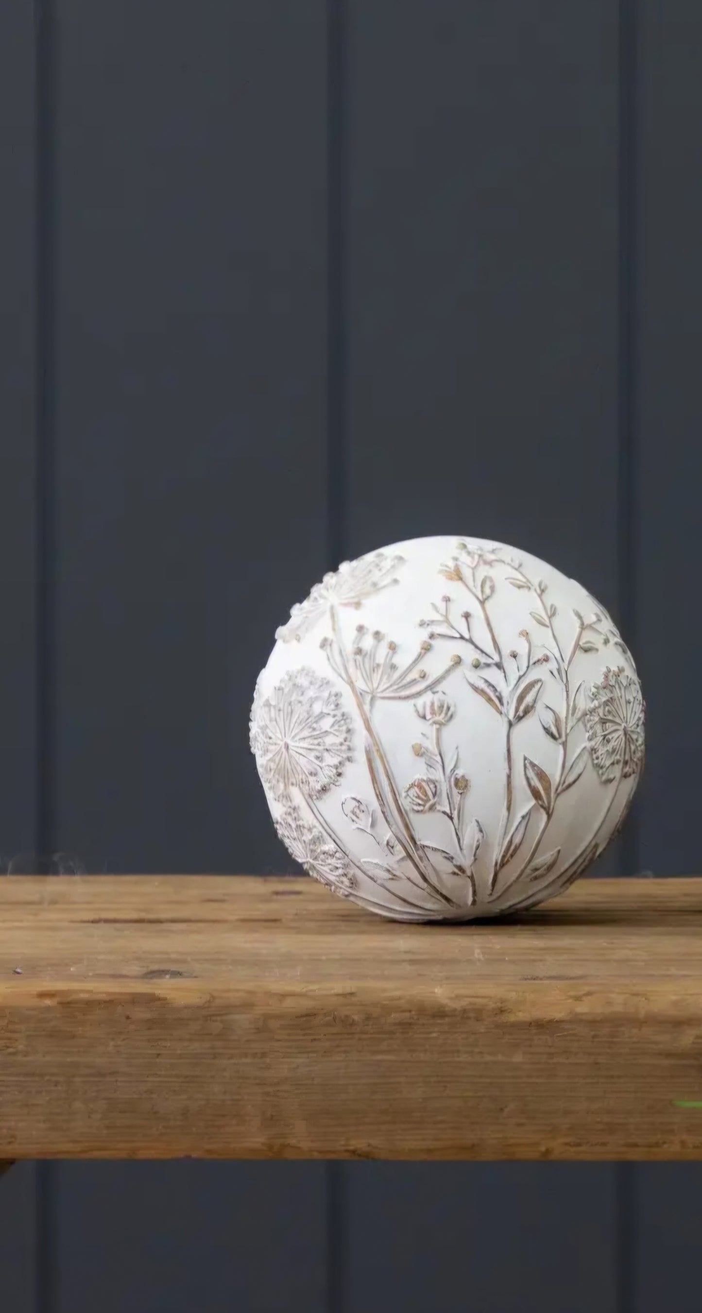 Embossed Accent Ball - White