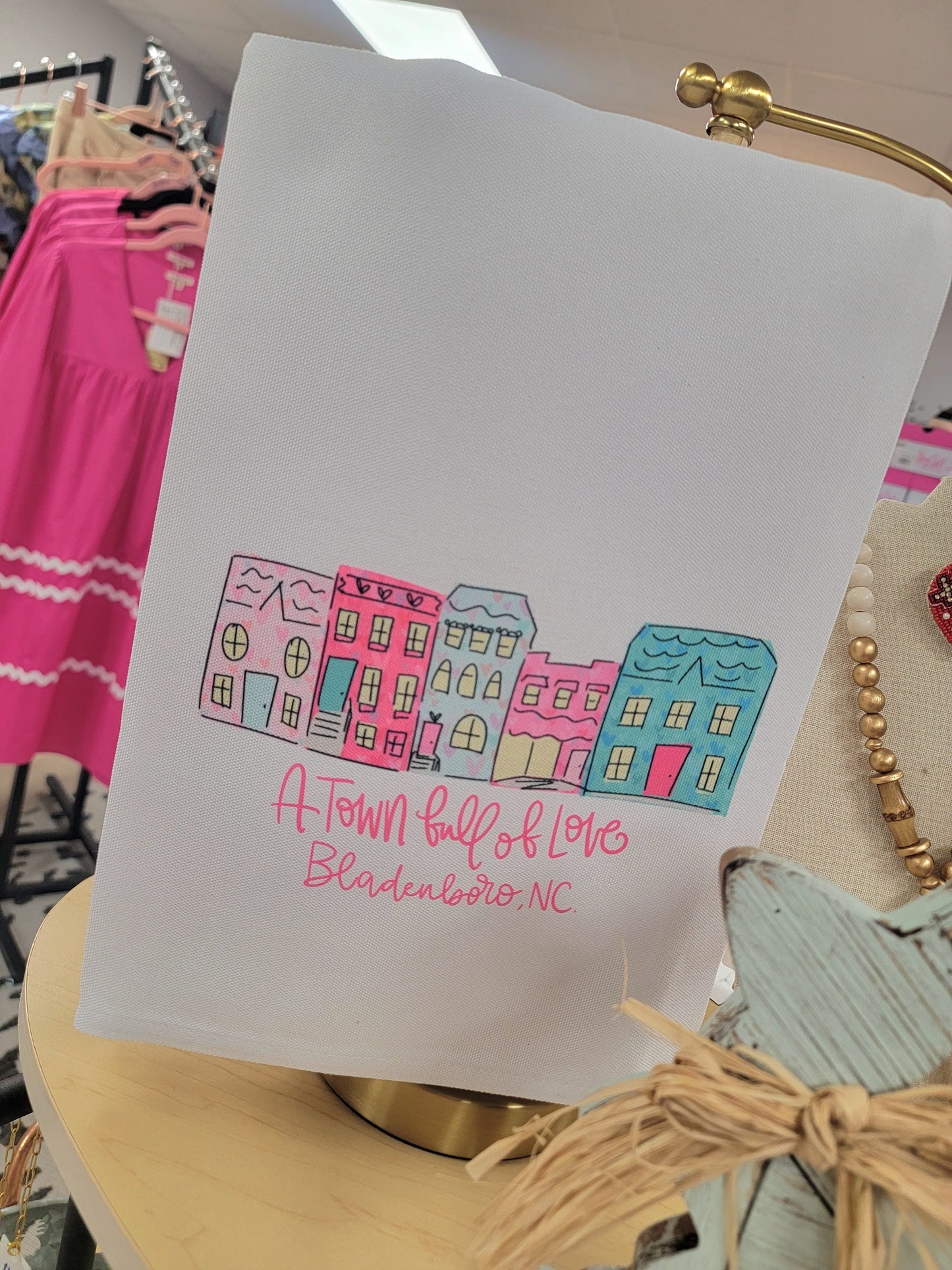 Bladenboro - A Town Full Of Love Tea Towel