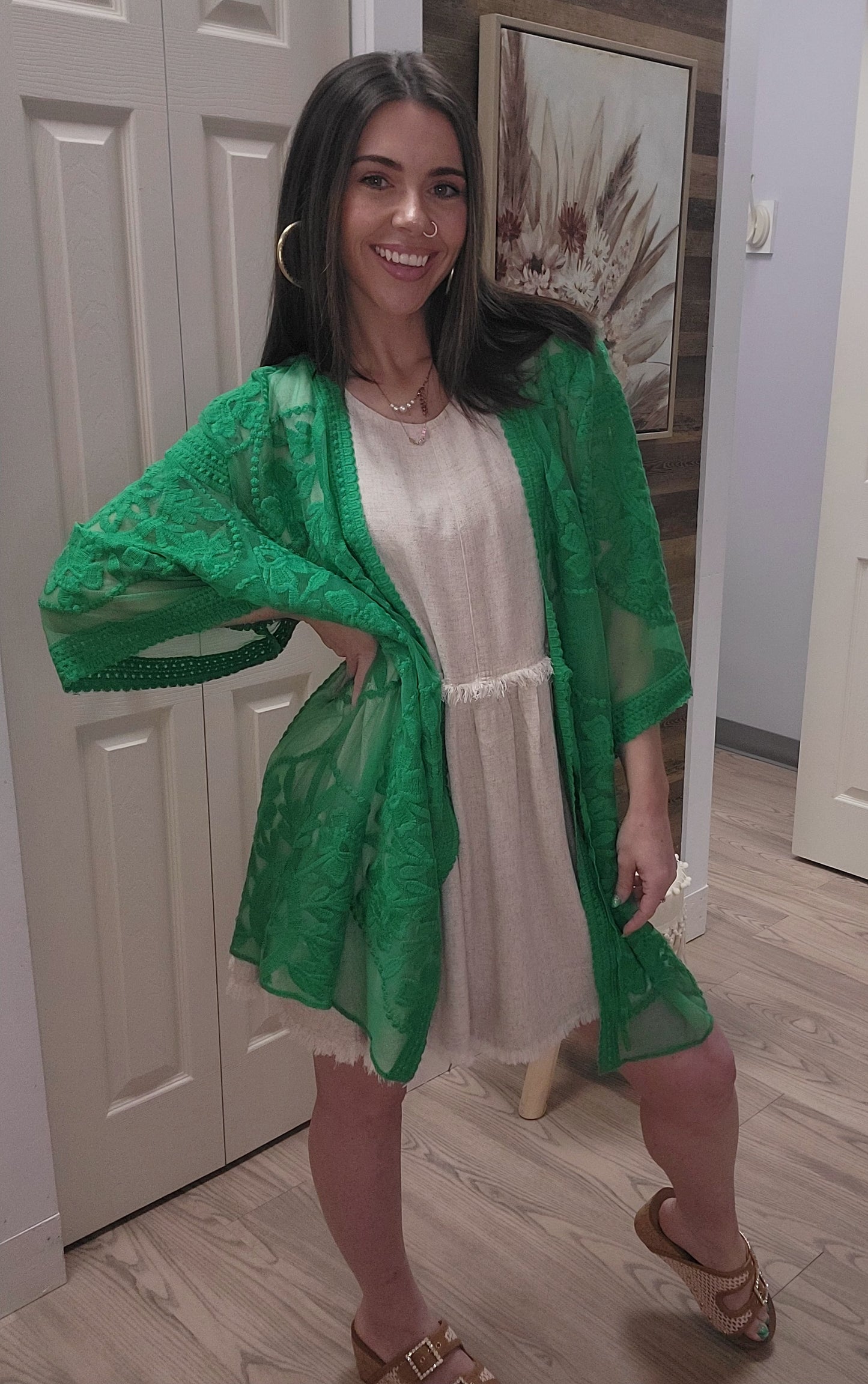 Kelly Green Kimono