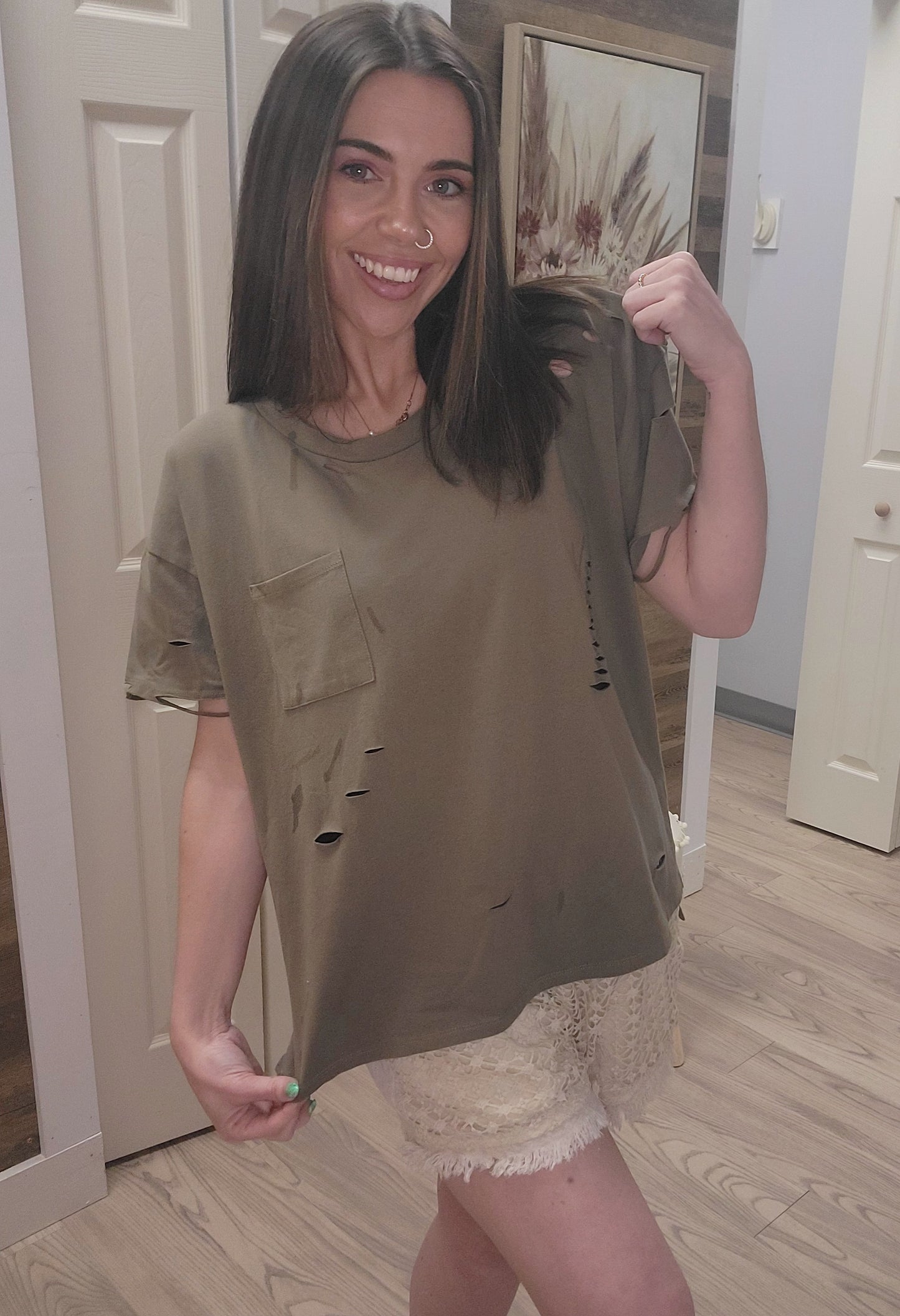 Distressed Pocket Tees