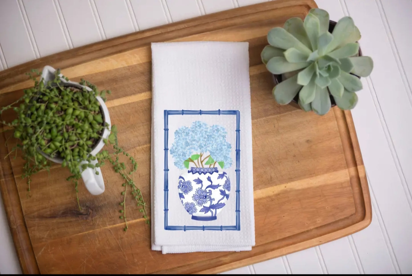 Blue Hydrangea Tea Towel
