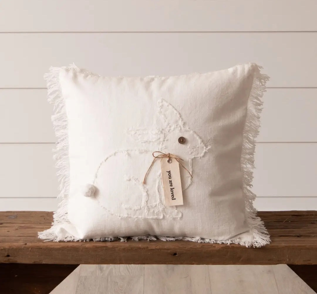 Raggedy Rabbit Pillow