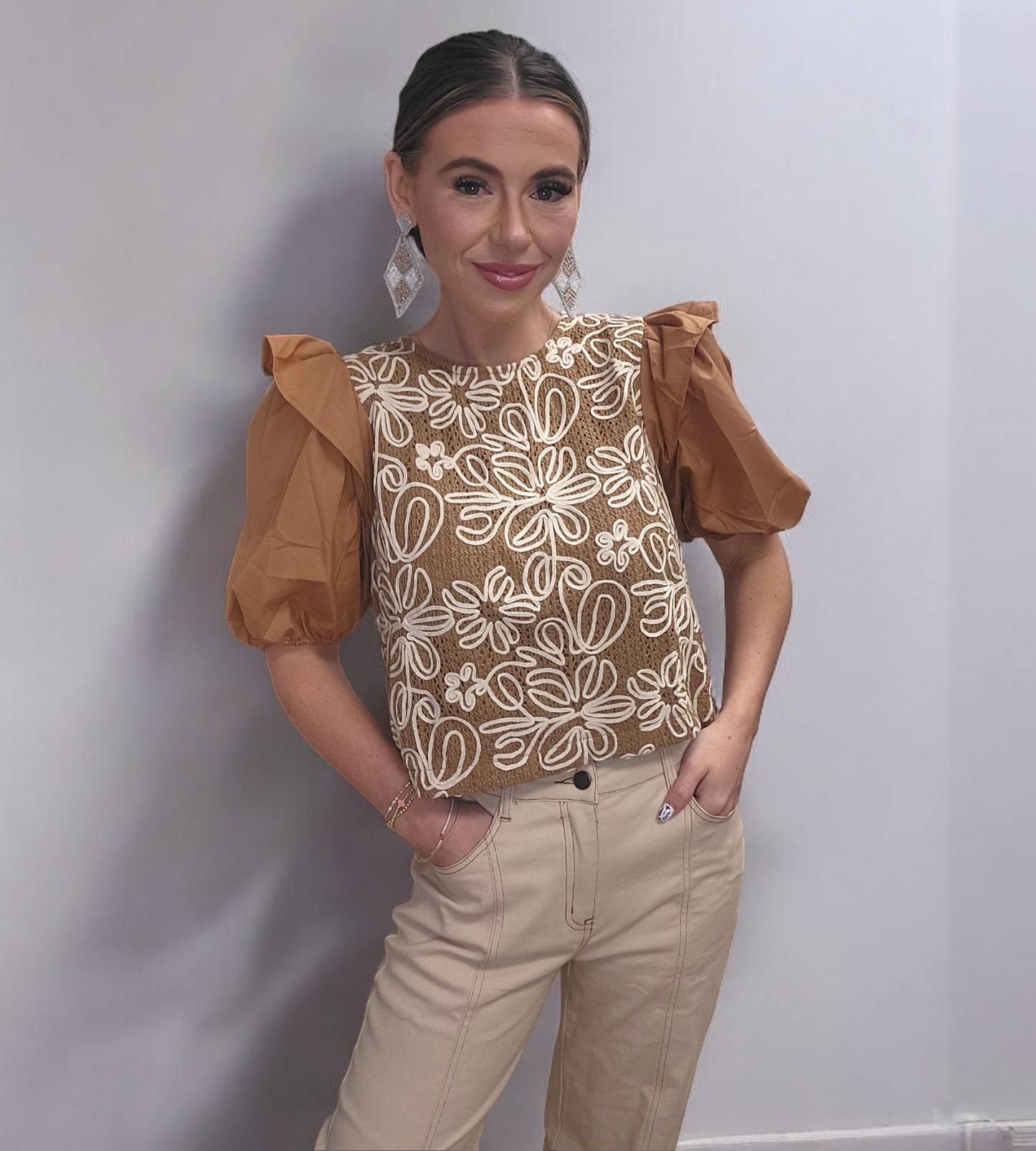 Ellie Elegant Semi Crop Top