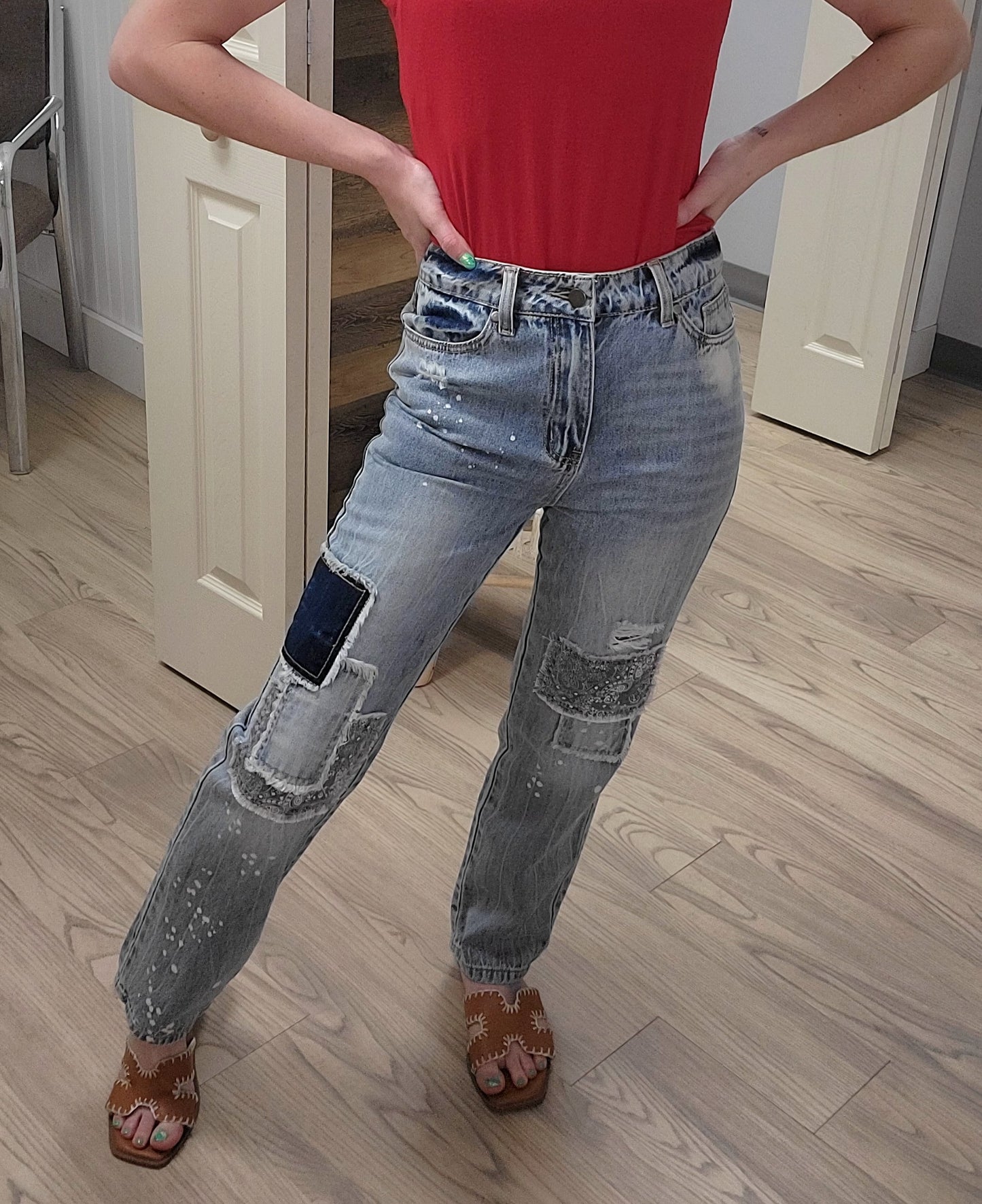 Denim Patchwork Jeans