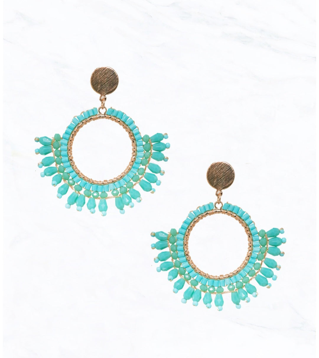 Turquoise Beaded Earrings