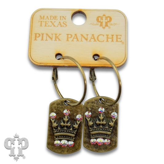 Crown Tag Earrings
