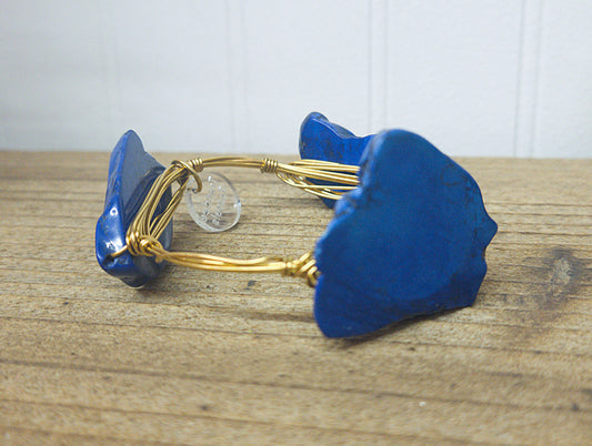 Blue Bead Bangle