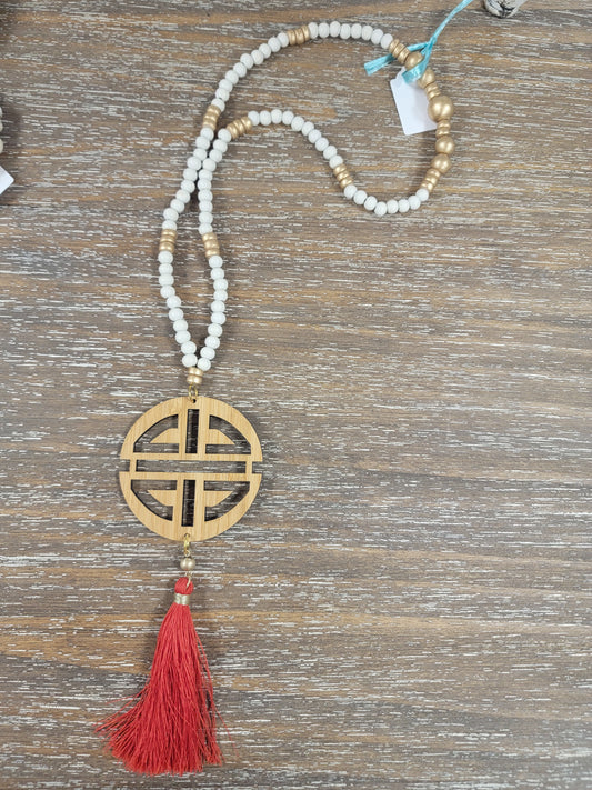 Red Tassel Necklace