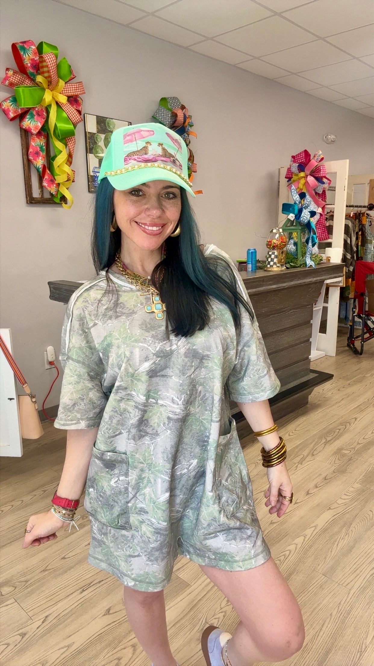Backroads Beauty Camo Romper
