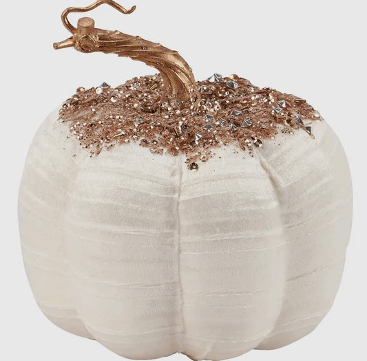 Cream Glitter Pumpkin
