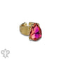 Teardrop Rhinestone Adjustable Ring