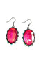 Crystal Stone Earrings - Oval