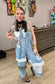 Vintage Charm Patchwork Denim Overalls