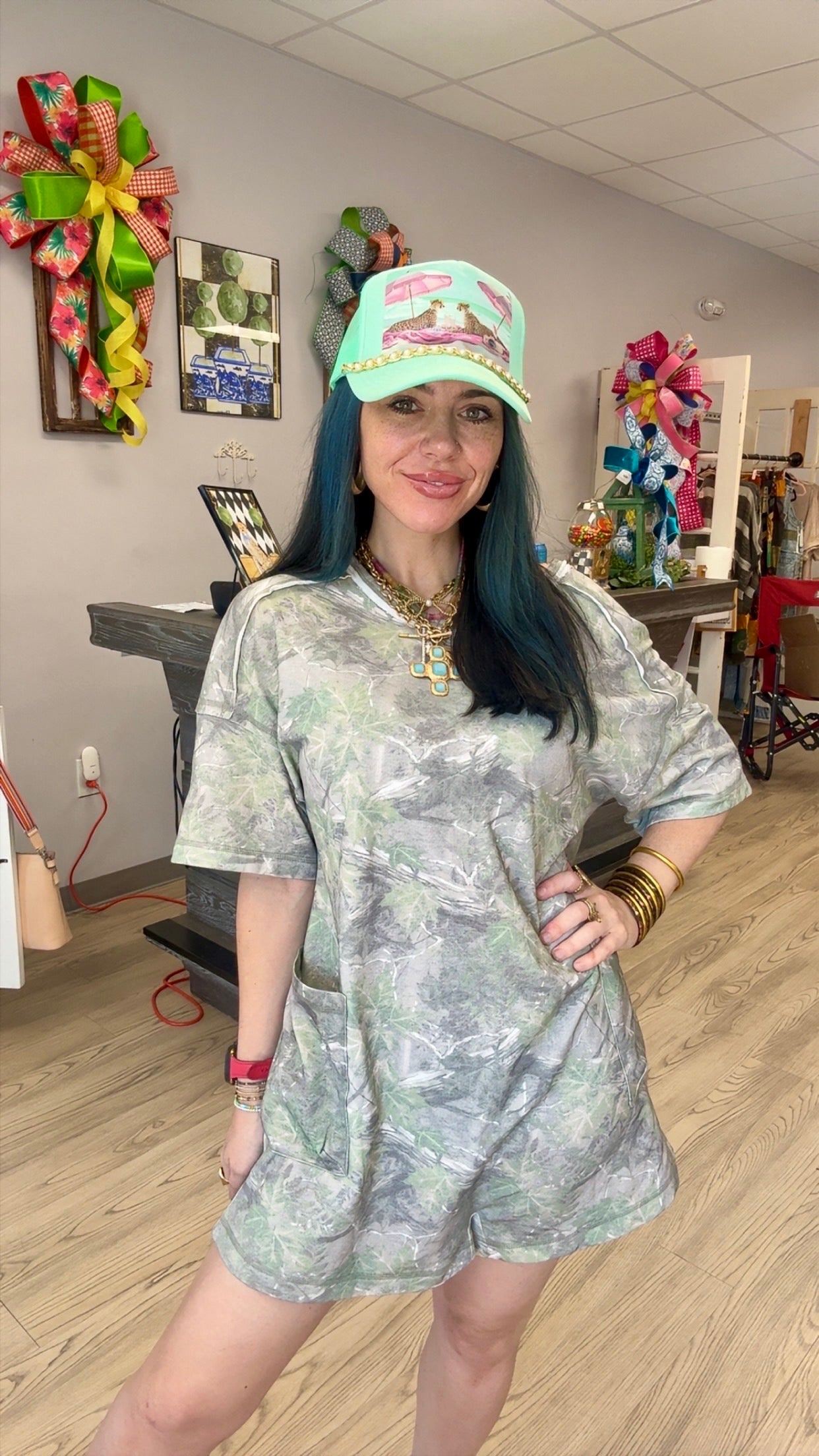 Backroads Beauty Camo Romper