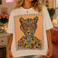 Cheetah in a Suit Rhinestone Tee
