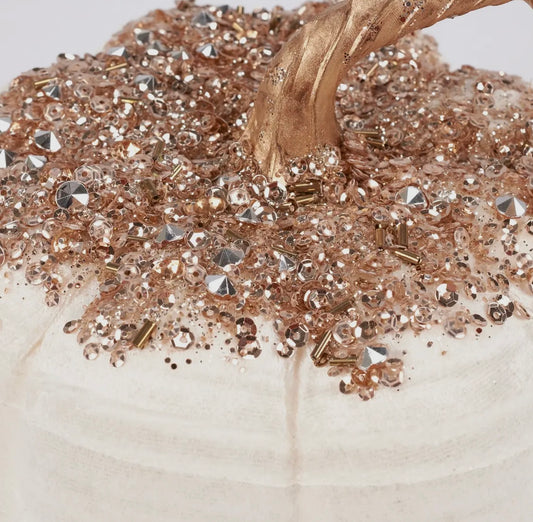 Cream Glitter Pumpkin