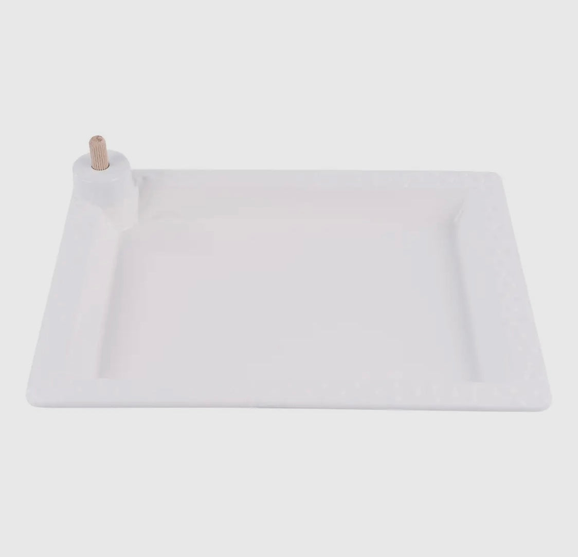 White Rectangular Platter