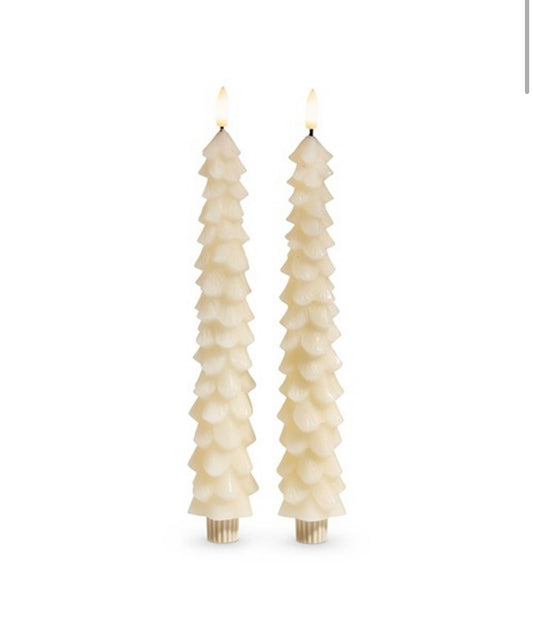 Ivory Tree Taper Candles