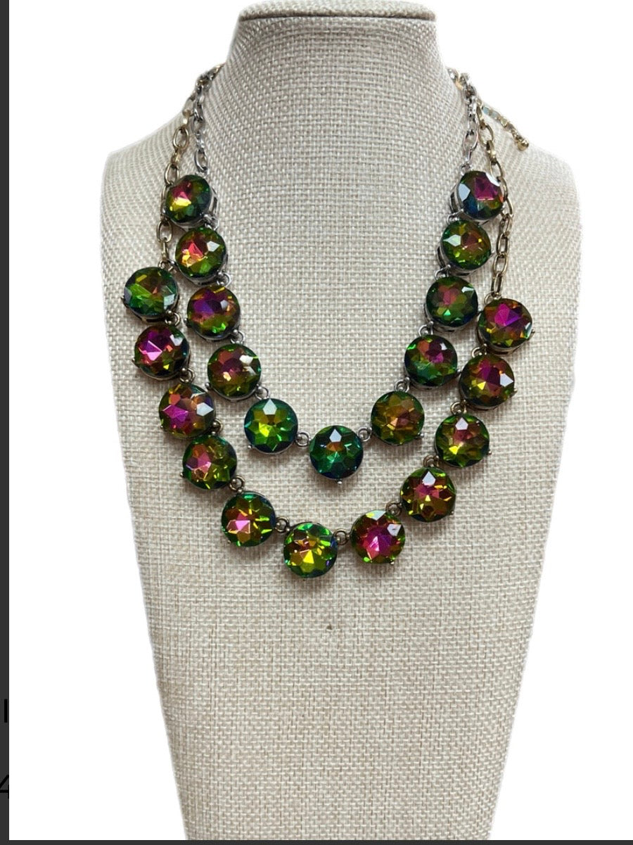 Volcano Crystal Chain Necklace