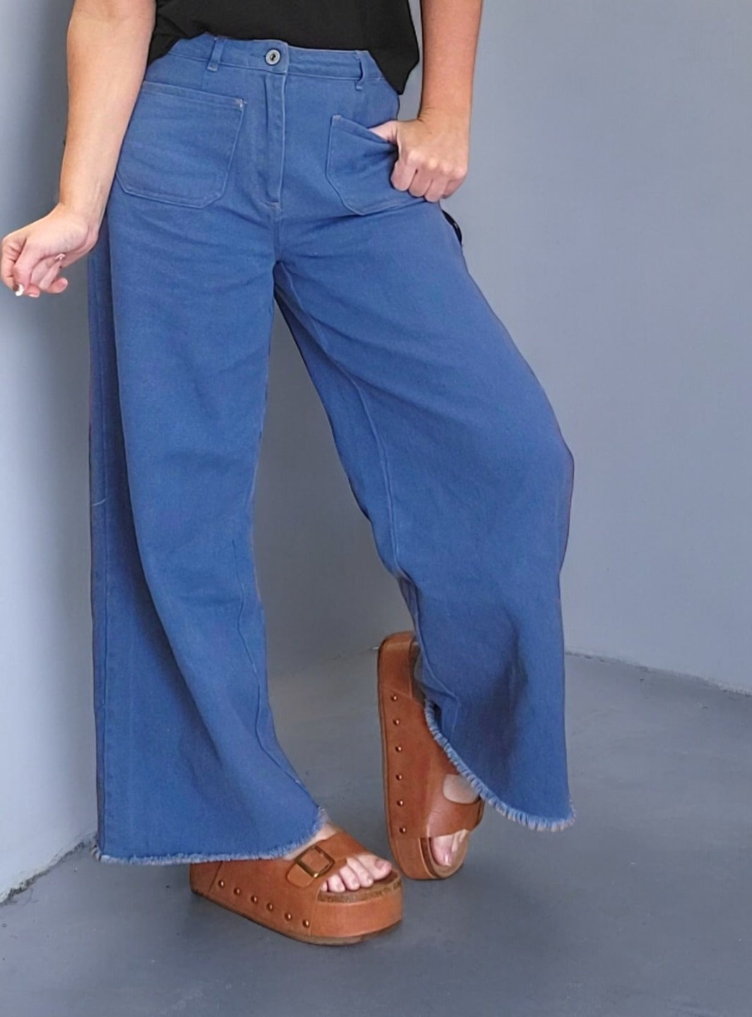 Wide Leg Denim Pants