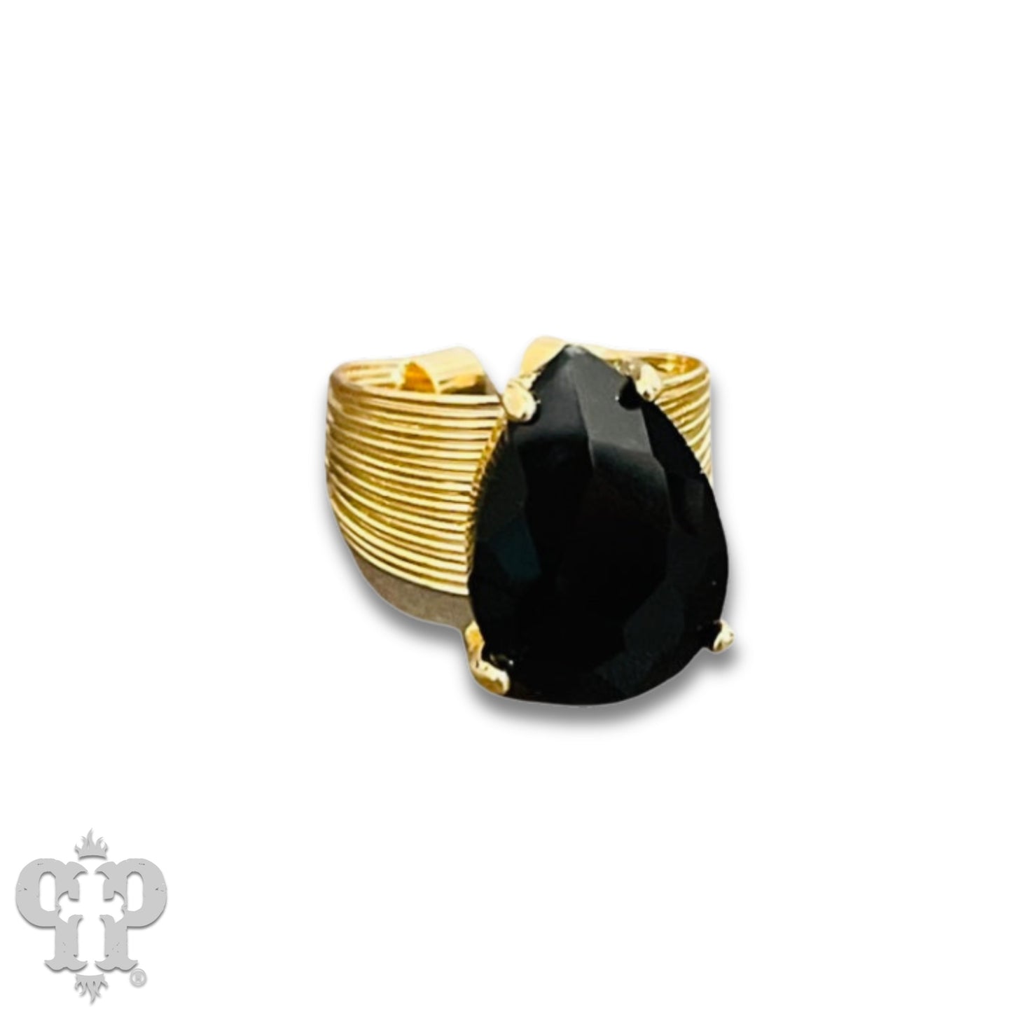 Teardrop Rhinestone Adjustable Ring
